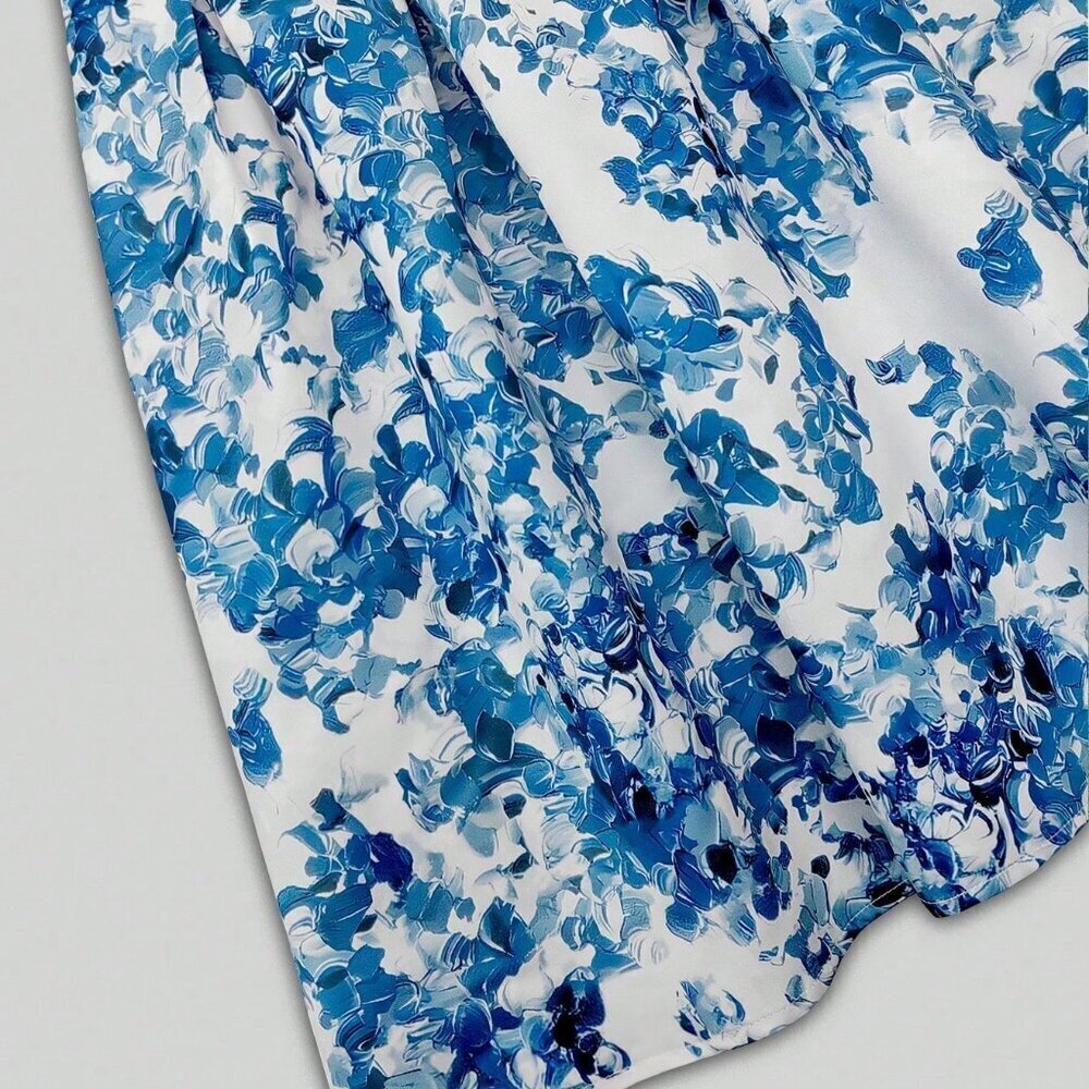 Multicolor Euro Womens Sexy Floral Print Tie Waist Backless Halter Mini Dress - Picture 4 of 11